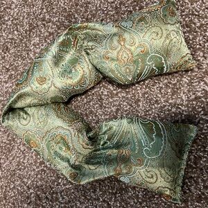 Green Paisley Silk neck warmer